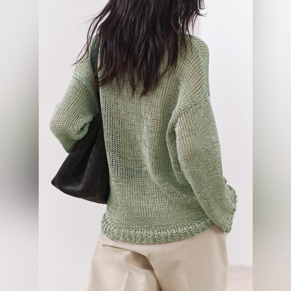 ZARA BOAT NECK KNIT SWEATER - Picture 3 of 8